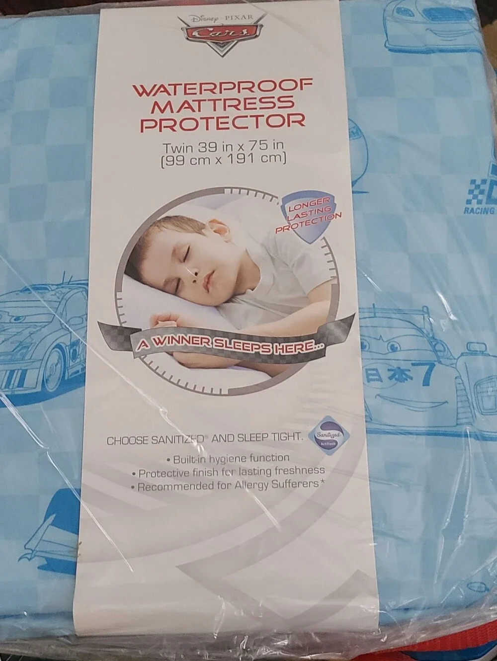 Disney Cars Twin Hypoallergenic Waterproof Mattress Protector Brand New & Sealed